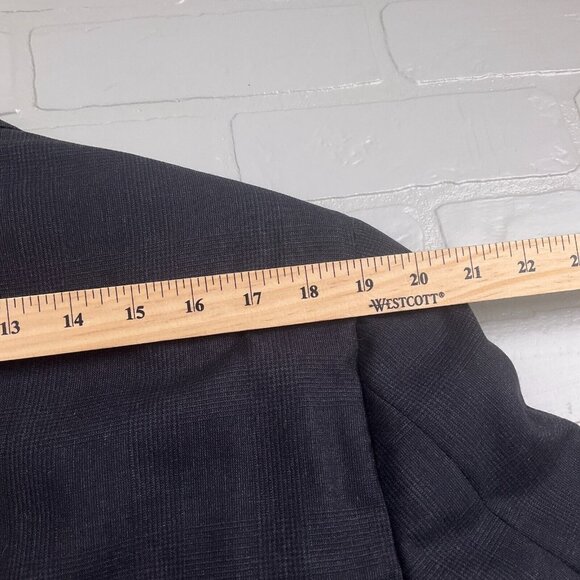 Jos A Bank Suit Men 42/34Wx31L Gray Prince Edward Plaid Wool Classic Career 2pc - Picture 12 of 16